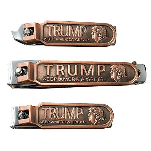 Star Miss River Donald Trump 2024 Keep America Great Nail Clipper Set: Finger, Toe &amp; Oblique Nail Clippers in Silver Stainless Steel