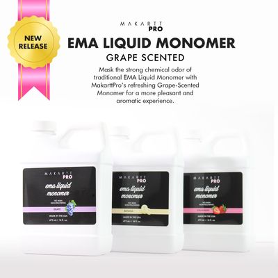 MakarttPro Grape Scented Monomer for Acrylic Nail Sets and Acrylic Nail Kit, 16oz - Medium to Fast Setting, MMA Free, Made in USA, Professional Quality Acrylic Liquid