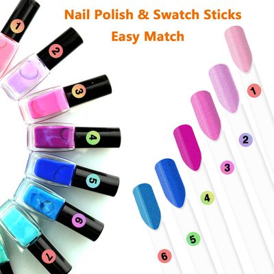 2 Sets Number Stickers (Number 1-300), Self Adhesive Holographic Label Stickers for Organizing Nail Polish Bottle/Nail Swatch Sticks/Lipstick (Dia.10mm)