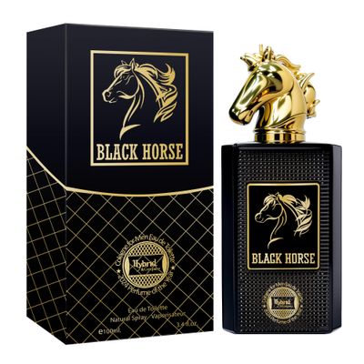Hybrid &amp; Company Black Horse For Men Eau De Toilette Vaporisateur Natural Spray 3.4 Fl Oz