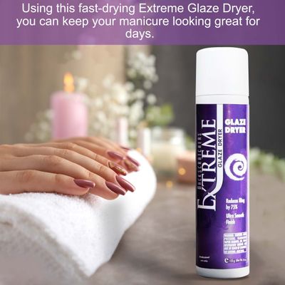 Backscratchers Extreme Glaze Dryer - Base Coat and Finish Coat Activator - Quick Dry Spray For Acrylic Nail Color Dipping System