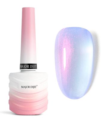 Major Dijit Gel Nail Polish - Jelly Glass UV Led Gel Polish Natural Girly Colors Pearl Blue Translucent Cruelty-Free Nail Lacquer, 15ml/0.5floz