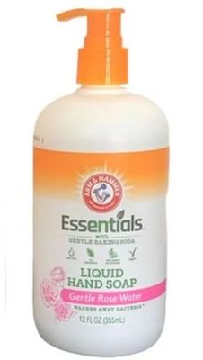 Arm &amp; Hammer Essentials with Gentle Baking Soda, Liquid Hand Soap, 12 fl oz. (Gentle Rose)