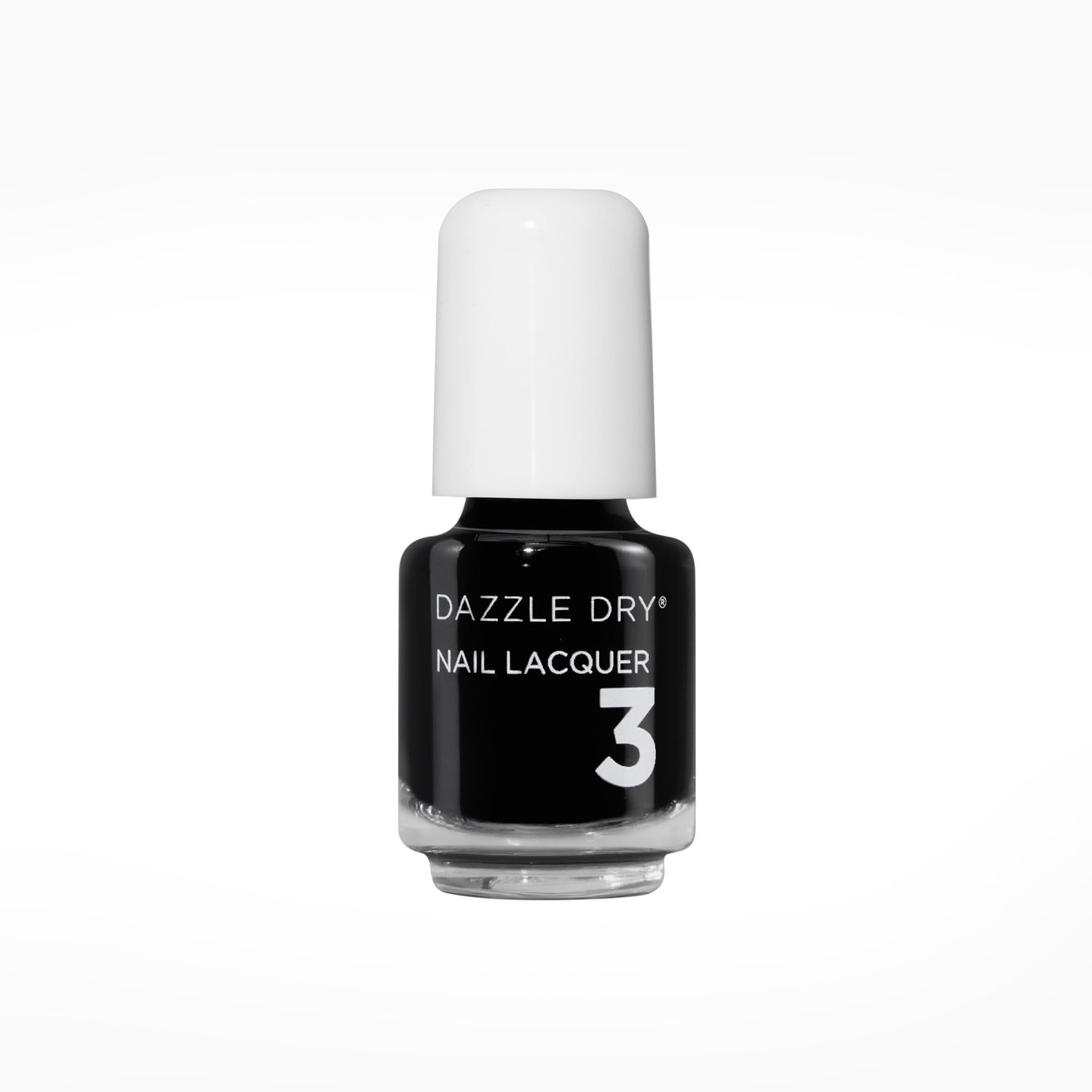 Dazzle Dry Nail Mini Lacquer (Step 3) - Midnight Express - A blackest black. Full coverage cream. (0.17 fl oz / 5 Manicures)
