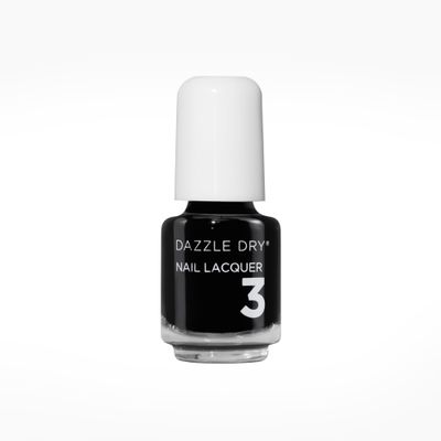 Dazzle Dry Nail Mini Lacquer (Step 3) - Midnight Express - A blackest black. Full coverage cream. (0.17 fl oz / 5 Manicures)