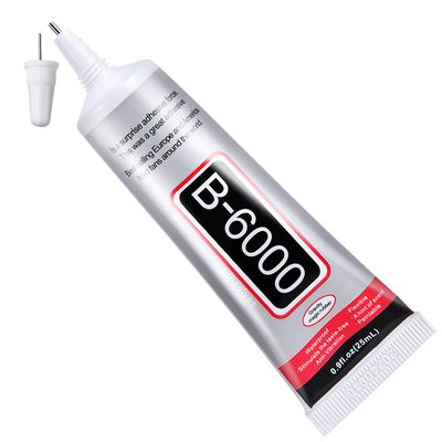 FITTDYHE B6000 Jewelry Glue, 25ML/0.9 fl oz Clear Rhinestone Craft Glue, Multipurpose Super Adhesive for Phone Repair Nail Art Wood Glass