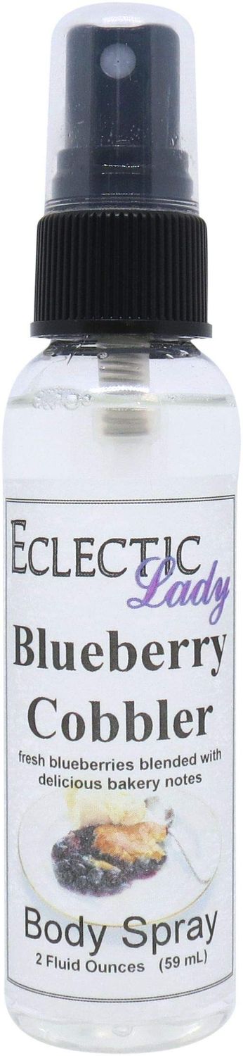 Eclectic Lady Blueberry Cobbler Body Spray, Double Strength, 2 ounces, Body Mist for Women with Clean, Light &amp; Gentle Fragrance, Cologne with Soft, Subtle Aroma For Daily Use