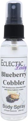 Eclectic Lady Blueberry Cobbler Body Spray, Double Strength, 2 ounces, Body Mist for Women with Clean, Light &amp; Gentle Fragrance, Cologne with Soft, Subtle Aroma For Daily Use