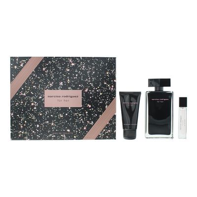 Narciso Rodriguez for Her Gift Set (Eau de Toilette 3.3 fl. oz Body Lotion 1.6 fl. oz Eau de Toilette 0.33 fl. oz)