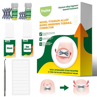Truine Enhanced Titanium Ingrown Toenail Corrector, ingrown toenail treatmentSuitable for curved nailsingrown toenail removal kitat Home Ingrown Toenail TreatmentCurved Toenail Straightener