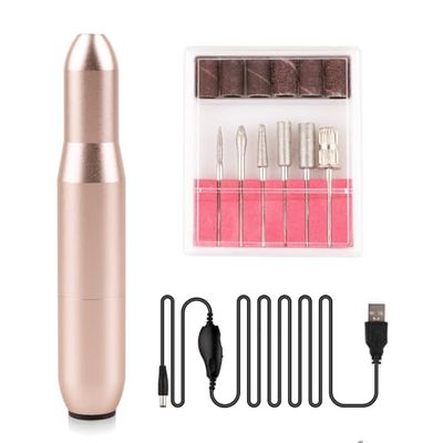 Marvelity Electric Nail Drill Set, Professional USB-Powered for Acrylic Nail Kit, Complete Manicure and Pedicure Tool with Nail Drill Bits and Sanding Bands for Salon and Home