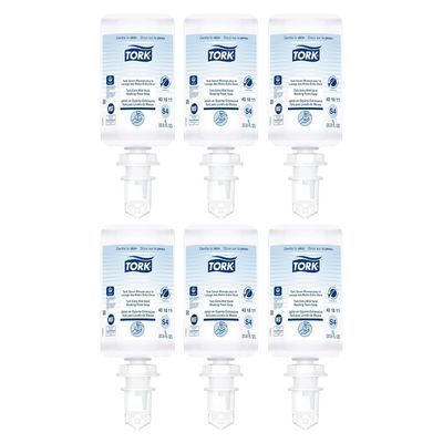 Tork Extra Mild Hand Washing Foam Soap S4, No Fragrance Added, 6 x 1L, 401811 (formerly 401211)