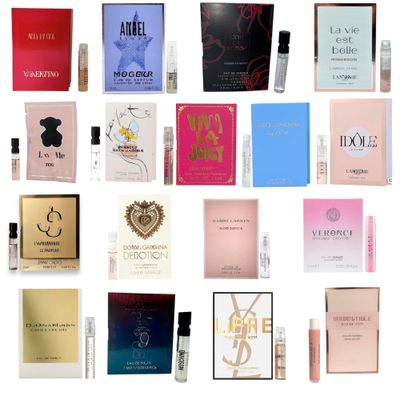 HBDesigner Perfume Sample Set Lot x 20 Sample Vials - High End Fragrance Samples for Women, (Pack of 20)