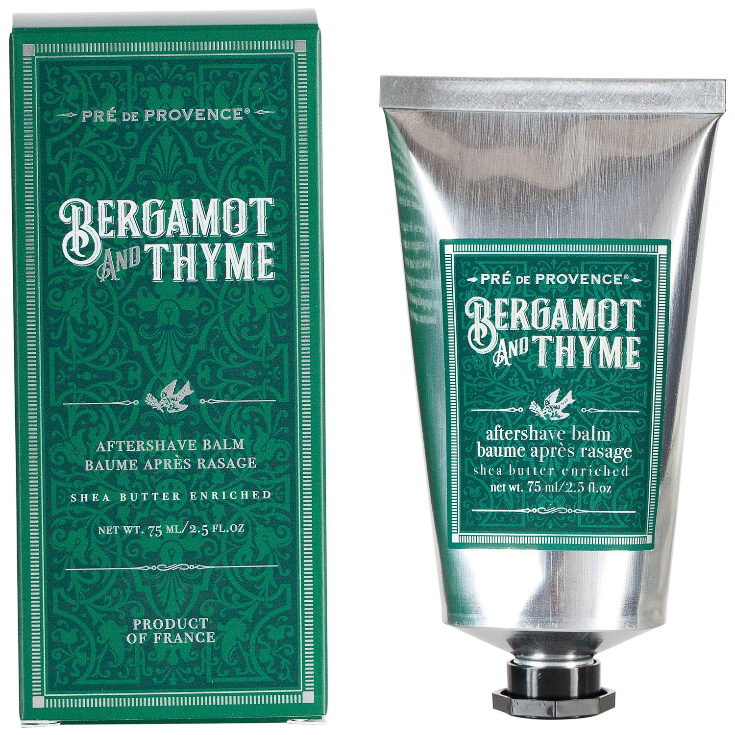 Pre de Provence Shea Butter Enriched Mens After Shave Balm, 2.5 Ounce - Bergamot &amp; Thyme (Packaging may vary)