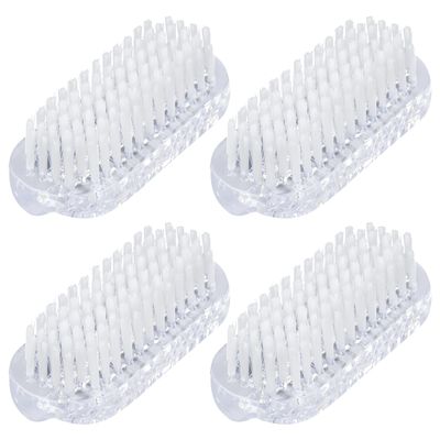Framendino, 4 Pack Cleaning Nail Brushes Two Sided Hand Scrubbing Brush Plastic Fingernail Toes Scrubber for Women Men