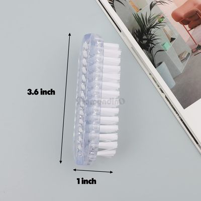 Framendino, 4 Pack Cleaning Nail Brushes Two Sided Hand Scrubbing Brush Plastic Fingernail Toes Scrubber for Women Men