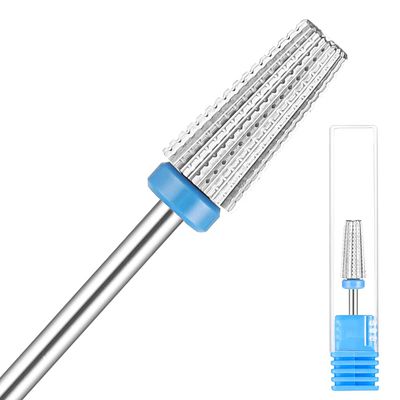 YEPPOM Carbide 5 in 1 Nail Drill Bit - Safety Remove Acrylic or Hard Gel, 3/32 Shank Size for Electric Nail File Machine, 2 Way Rotate Use for both Left to Right Handed (Medium)