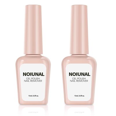 noiunal Gel Nail Polish Remover 2 Packs Easily &amp; Safely Professional Gel Remover For Nails in 3 Minutes No Soaking or Wrapping Nail Remover 15ml
