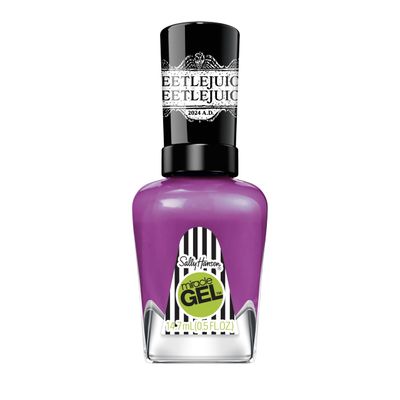 Sally Hansen Miracle Gel, Beetlejuice Say it 3 Times, Long Lasting, Gel-Like Formula, No UV Lamp Needed, Purple Nail Polish