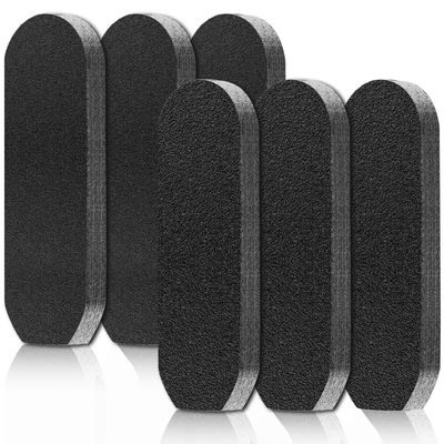 Flutesan 120 Pcs Stainless Steel Foot File Replacement Pads 120 Grit 180 Grit Pedicure Refill Pads Coarse Fine Pedicure File Refills Foot Rasp with Removable Glue for Callus Dead Skin, Black