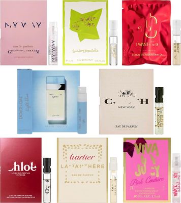 JRoBeauty Perfume High End Designer Fragrance Sampler Set for Women - (Pack of 8 Sample Vials)