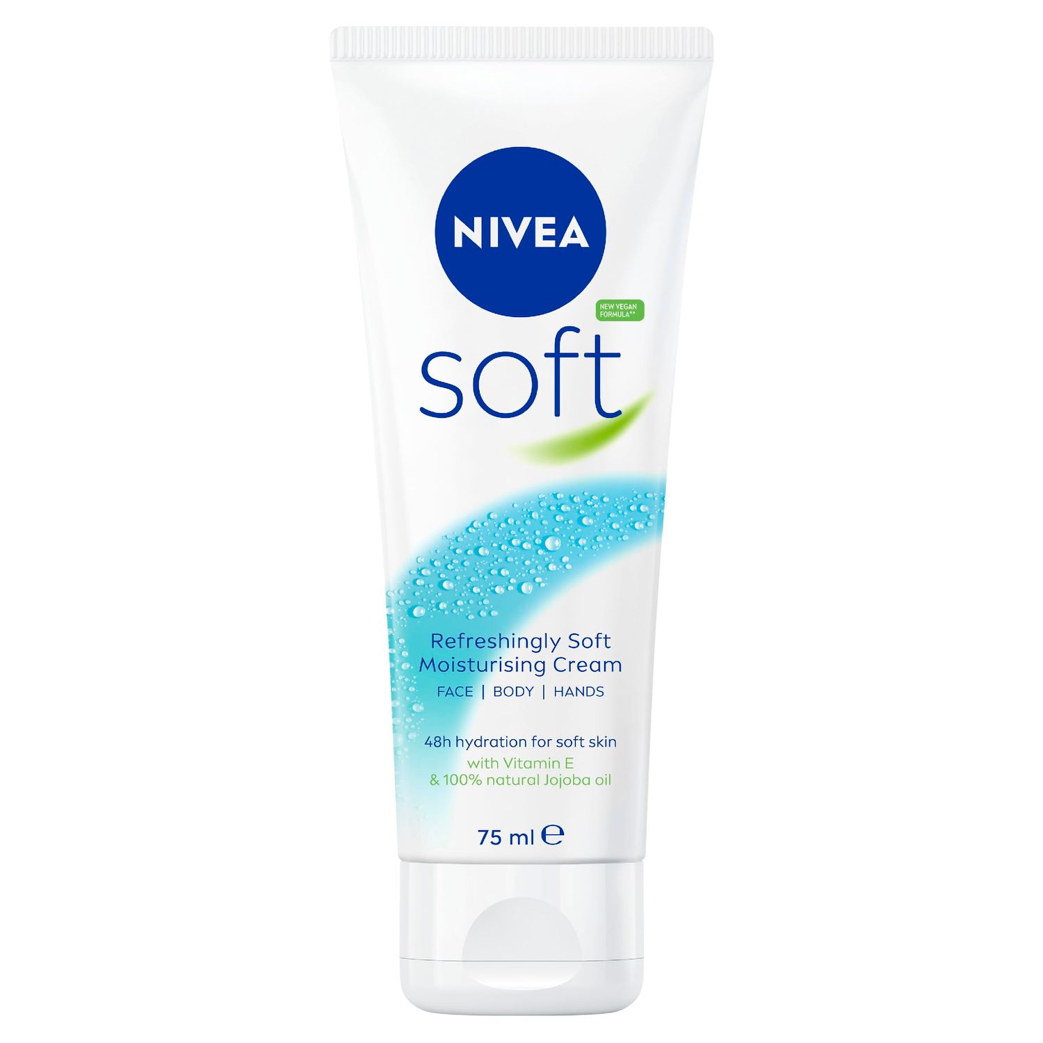 NIVEA Soft All-Purpose Moisturizing Cream (75 mL), Everyday Moisturizer and Hand Cream for Use After Hand Sanitizer or Hand Soap Light and Non-Greasy Formula