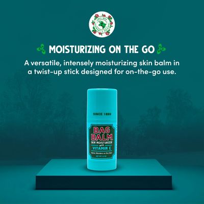 Bag Balm Original Skin Moisturizer Stick with Vitamin E - Hydrating &amp; Soothing Balm for Dry Skin, Chapped Lips &amp; Cracked Hands - Made in the USA - Paraben-Free &amp; Cruelty-Free Twist-Up Skin Care 1oz