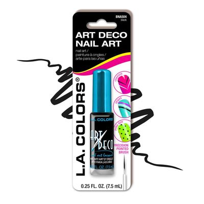 L.A. Colors Art Deco Nail Art 902 Black