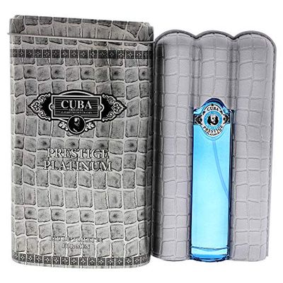 Cuba Original by Parfums Des Champs Prestige Platinum by Cuba, 3 oz Eau De Toilette Spray for Men (CUBPRPM0009002)
