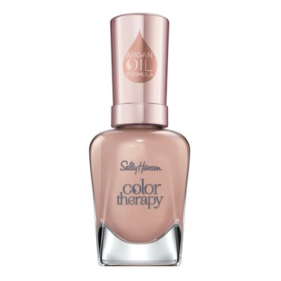 Sally Hansen Color Therapy, Re-Nude, Argan Oil, Long Lasting, Nail Treatment, Semi Opaque, Creme Nude Nail Polish