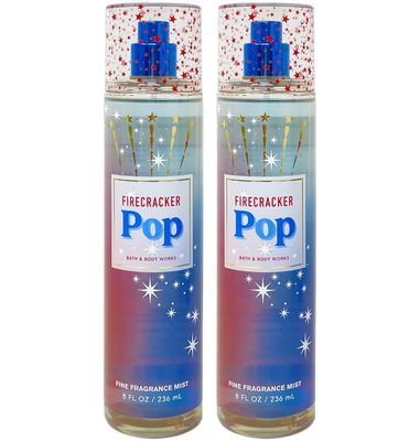 Bath &amp; Body Works Fine Fragrance Body Mist Gift Set 8 oz Pack Lot of 2 (Firecracker Pop)