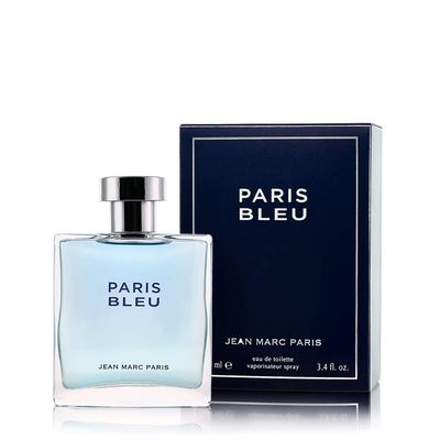 Jean Marc Paris Paris Bleu Homme Eau de Toilette Spray, 3.4 fl. oz., blue, Mens Cologne, Fresh Cologne, Notes of Bergamot, Lavender and Leather