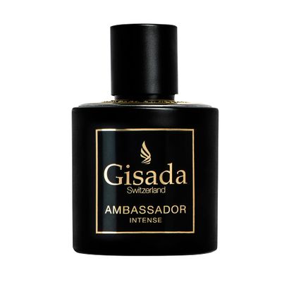 Gisada Ambassador Intense Cologne for Men - Perfume for Men with Strong, Masculine Scent &amp; Classic Fragrance - Lasting Scent with Warm, Citrusy, Spicy, Oriental Notes - Made in Switzerland, 3.3 fl.oz.