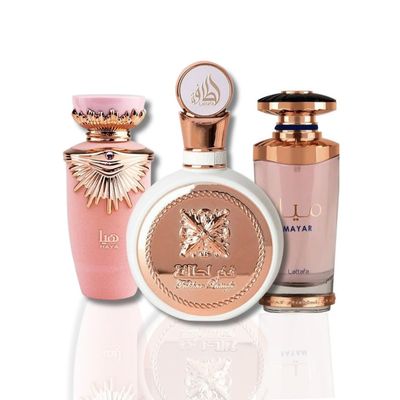 Lattafa Perfumes Haya,Fakhar Women &amp; Mayar PREMIUM COLLECTION EDP - 100Ml (3.4Oz)
