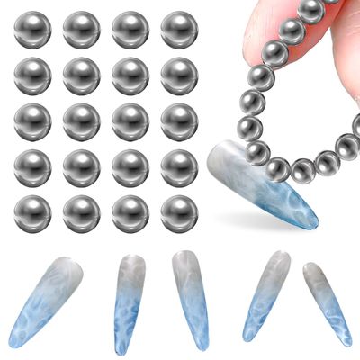 WOKOTO 20Pcs Nail Magnet Beads Water Ripple Pattern Designs Ball Cat Eye Magnet For Nails Designs Magnet For Cat Eye Gel Nail Polish Magnet Flower Nail Art Cat Eye Magnet For Nails Gel Magnetic Tools