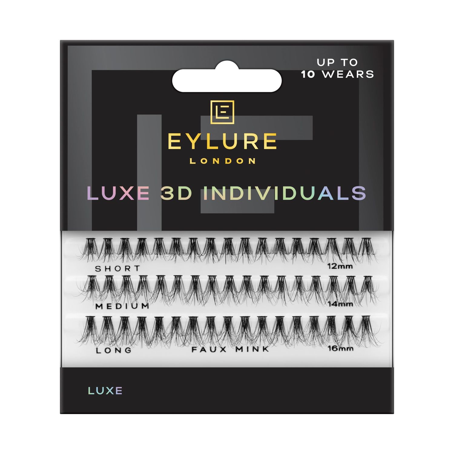 Eylure Luxe 3D Individuals Cluster False Lashes, Short, Medium &amp; Long