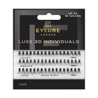 Eylure Luxe 3D Individuals Cluster False Lashes, Short, Medium &amp; Long