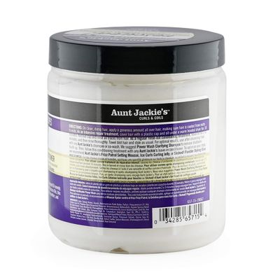 Aunt Jackies Grapeseed Style and Shine Recipes Rescued Thirst Quenching Hair Recovery Conditioner Repair Treatment, Seals in Moisture, 15 oz