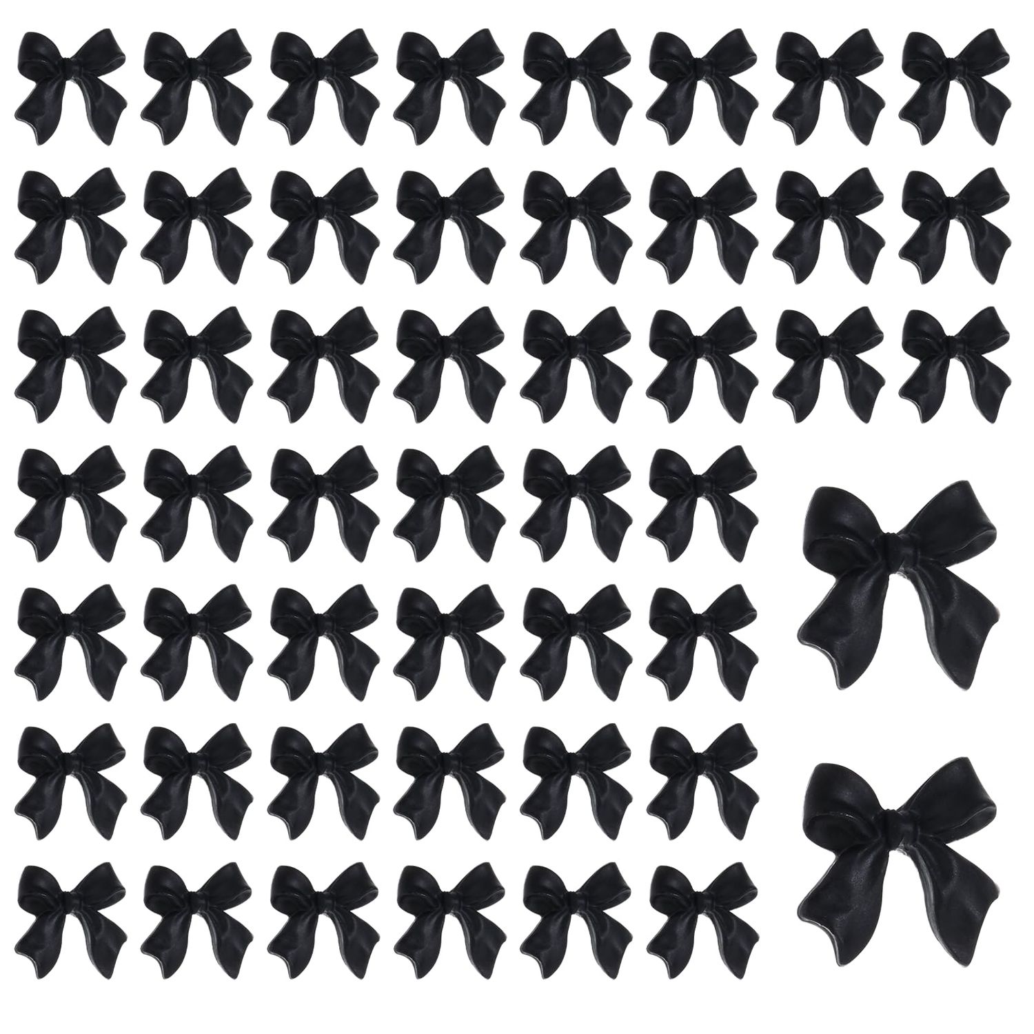 Bow Nail Charm, 3D Bow Nail Decoration Resin Bow Nail Rhinestones Bowknot, Black Nail Charms for Phone Cases Scrapbooks Envelope Cards Making