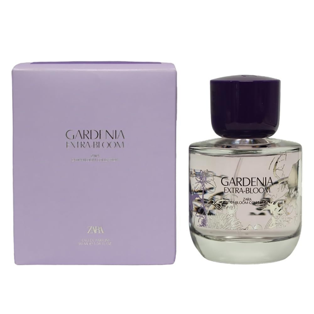Zara Gardenia Extra Bloom Women Perfume Opulent &amp; Addictive Floral Scent with Gardenia Pistachio Ice Cream Almond Blossom &amp; Caramel Eau de Parfum EDP 90ml (3.04 fl. oz.)