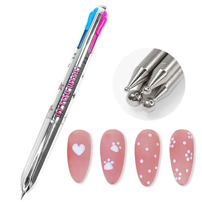 Nail Dotting Pen in Ballpoint Pen Design, Tiny Paint Brushes Liner Brush for Nails Gel, Uv Gel, Rhinestone Precision Tools for Manicure DIY,YGJ-010