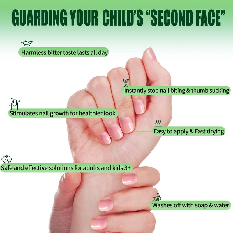 Econail Nail Biting Treatment For Kids, Nail Biting Prevention, No Bite Nail Care, Thumb Sucking Deterrent For Ages 3, 0.5 fl oz (10ml)