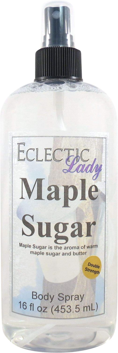 Eclectic Lady Maple Sugar Body Spray, Double Strength, 16 ounces, Body Mist for Women with Clean, Light &amp; Gentle Fragrance, Cologne with Soft, Subtle Aroma For Daily Use