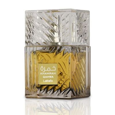 Lattafa Khamrah Qahwa - Vanilla, Warm Spicy, Cinnamon, Sweet - Eau de Parfum Long-Lasting Fragrance for Unisex, 3.40 Ounce / 100 ml