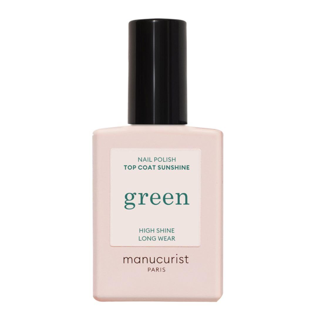 Manucurist Green Sunshine Top Coat Vegan Top Coat 12-Free Plant-Based Ingredients (69) Made in France 0.5 fl oz