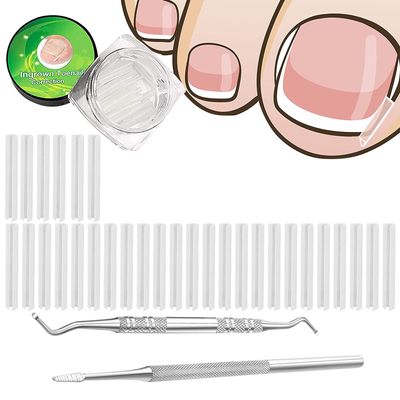 (302) Pack Ingrown Toenail Correction Treatment Kit, 30PCS Ingrown Toenails Corrector Strips Brace Ingrown Toenail Pedicure Tool Toenail Correction Patch with 2PCS Ingrown Toenails Lifter and File