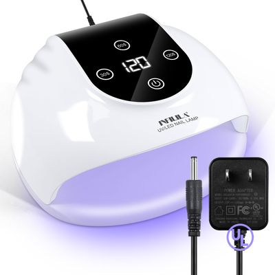 NXJ INFILILA 268W Nail Lamps for Gel Polish Large Space, Faster UV Light for Gel Nails, Professional Flash Cure Nail Dryer with 66Pcs Lamp Beads for Hands &amp; Feet, Quick Dry for Salon &amp; Home