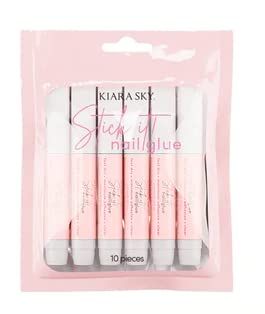Kiara Sky Stick It Super Strong Fast Drying Nail Glue for Acrylic Nails, Tips &amp; Press On - 10 Full Size Tubes