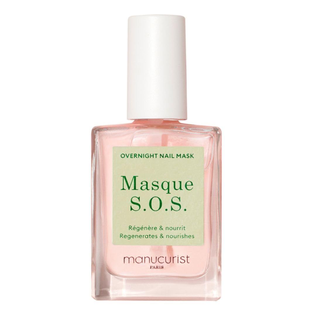 Manucurist SOS Nail Mask - Nail Care - Overnight Nail Mask - For Severely Damaged Nails - 80.5 natural plant based ingredients - 0.5 fl oz