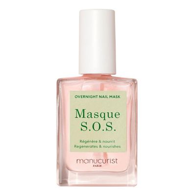 Manucurist SOS Nail Mask - Nail Care - Overnight Nail Mask - For Severely Damaged Nails - 80.5 natural plant based ingredients - 0.5 fl oz